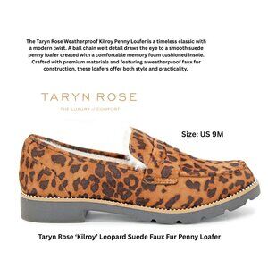 Taryn Rose ‘Kilroy’ Leopard Suede Faux Fur Penny Loafer